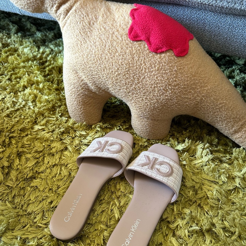 Calvin Klein Nude Slide Sandals